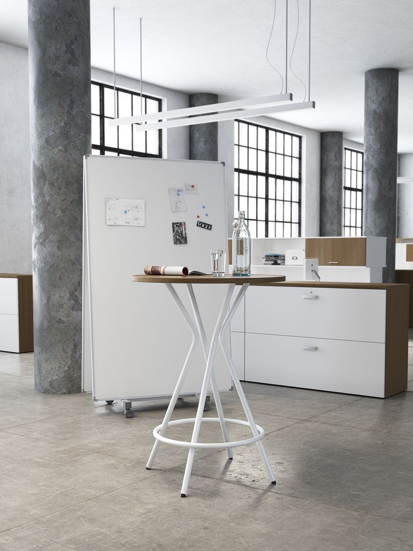 Randolph Ruhl - büro design - Bürolösungen Stehtisch weiß